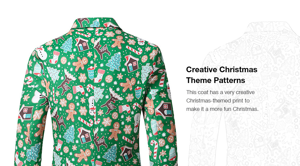 1101-XZ31 Blazer Christmas Theme Printed